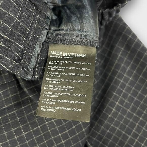 Club Monaco Window Pane Plaid Wool Blend Pull-on Pant Size 6 - Picture 4 of 7